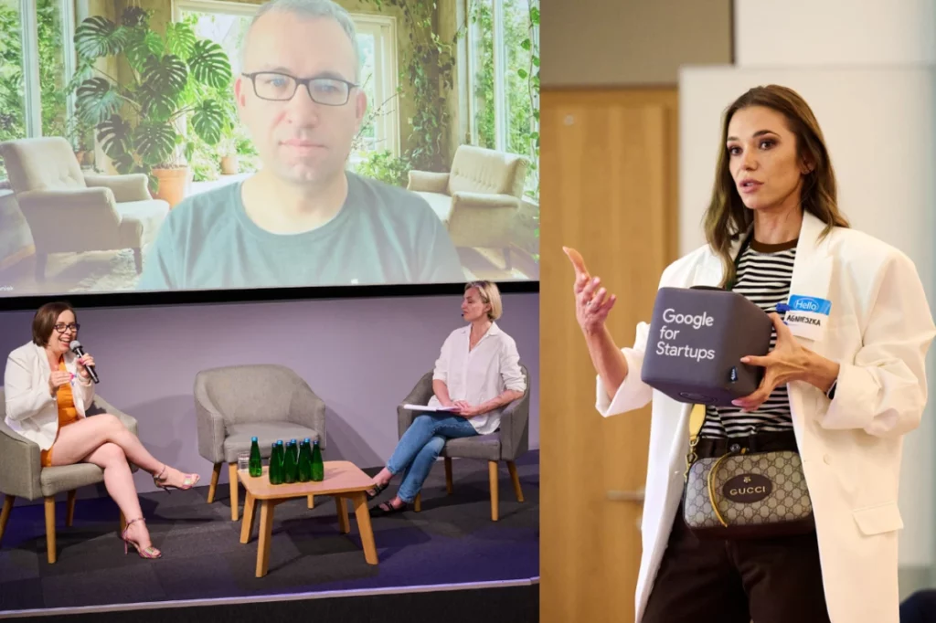 zdjęcie Beaty Broniek i jej rozmówców podczas panelu o prawie do wizerunku dzieci