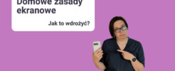 Domowe zasady ekranowe - jak je wdrożyć - zabiegana mama z telefonem w ręku i zmartwioną miną